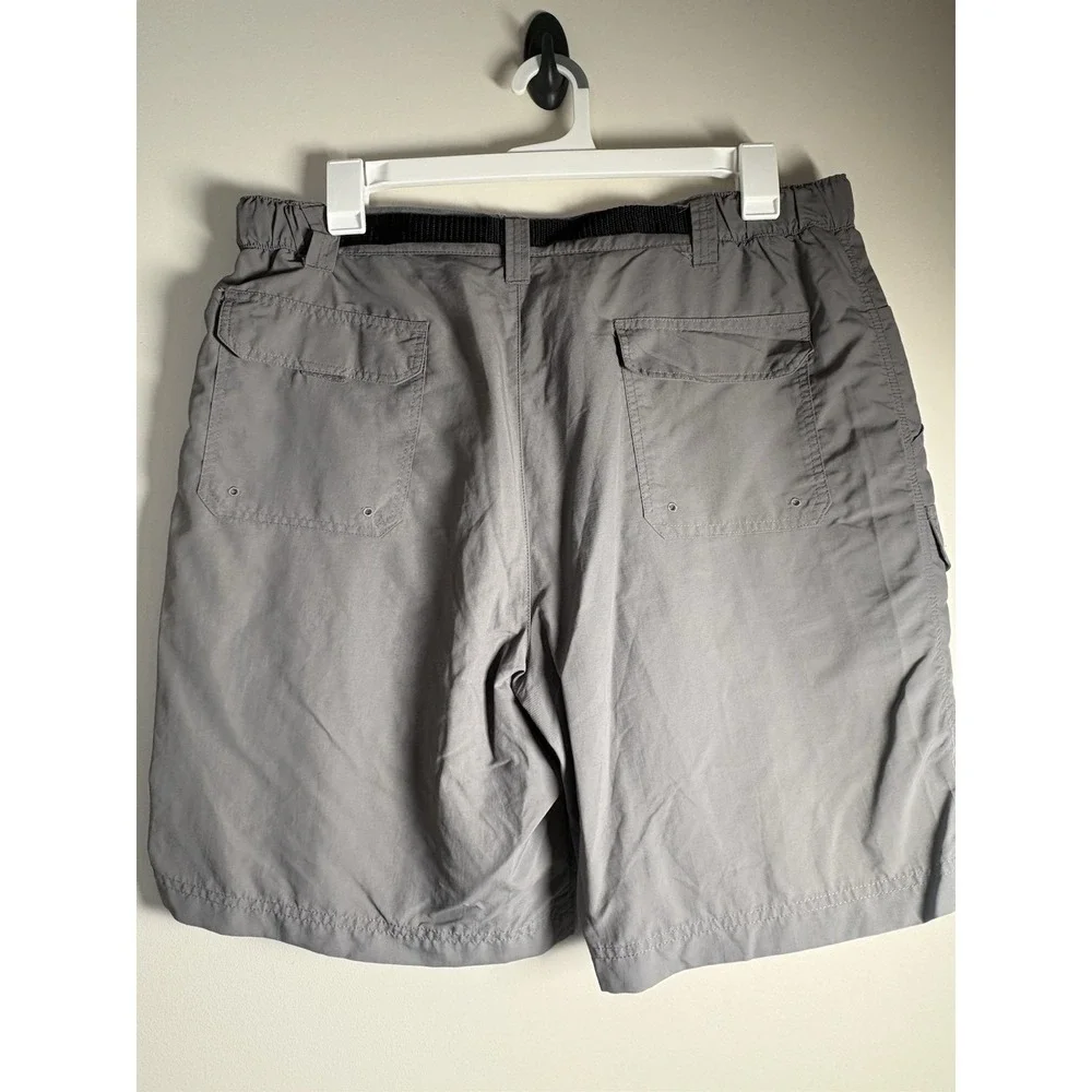 Ocean Coast Men's 38 Gray Cargo Shorts Adjustable Belt Fishing Hiking Utility